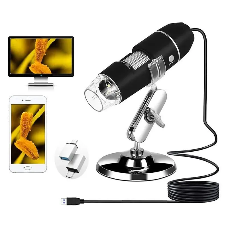 Jiusion USB Digital Microscope with 8 LED Light for close-up inspection