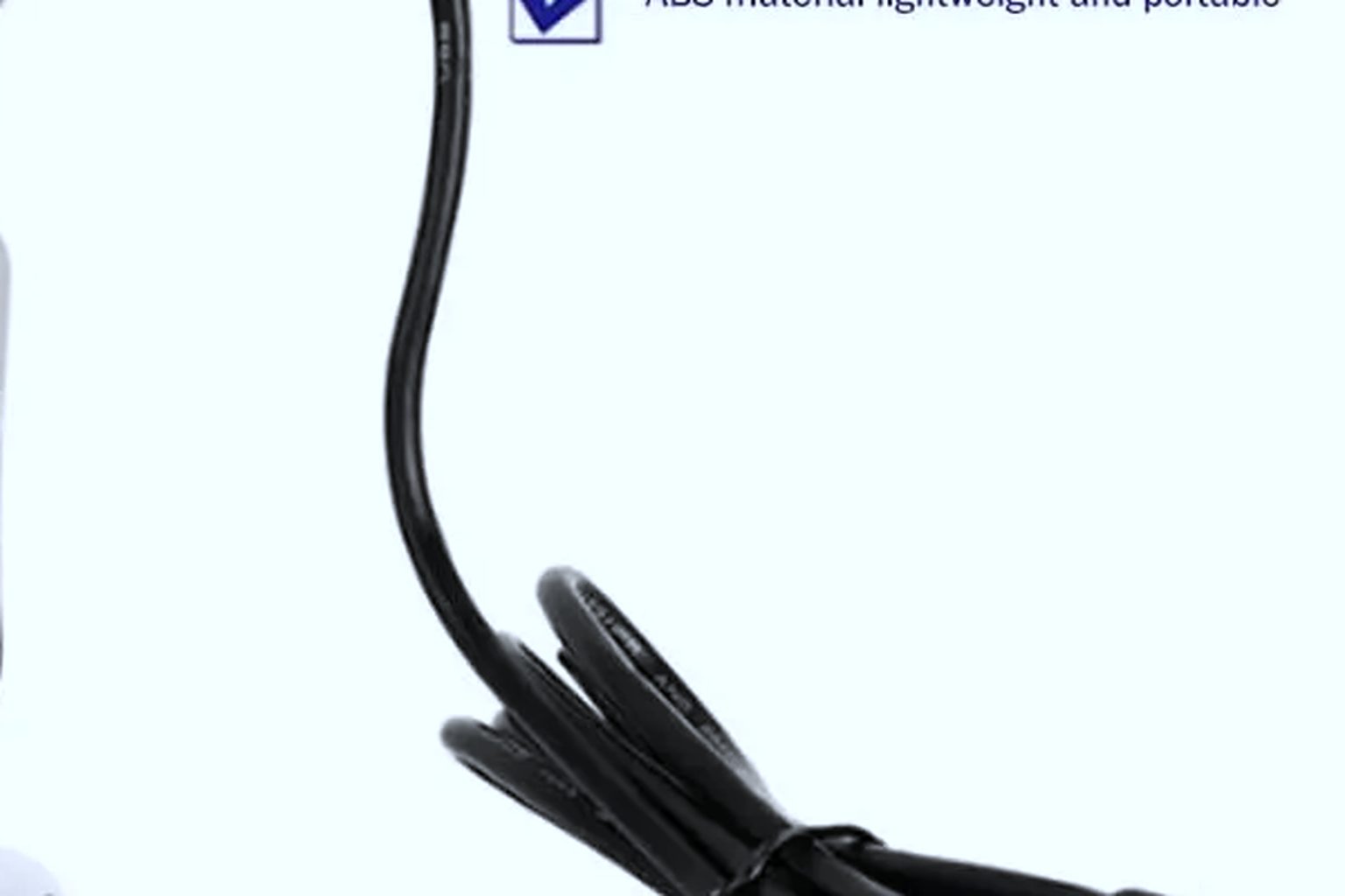 Jiusion USB digital microscope with 8 LED ring light on its adjustable metal stand beside a coin